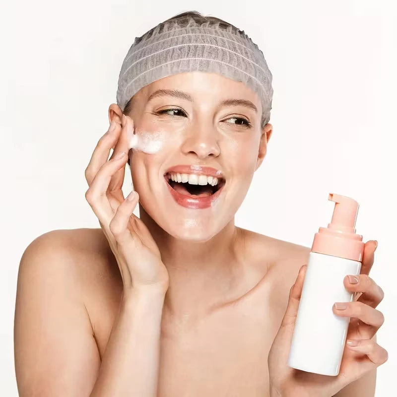 20/50/100pcs Disposable Spa Headbands Soft Non- Elastic Facial Hair Bands For Sauna, Facial Cleansing, Skincare & Makeup