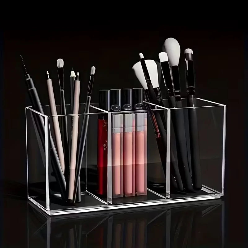 Transparent lipstick Cosmetic Makeup Acrylic Makeup Brush Tool Storage Box Case Make-up Brush Holder Table Organizer Makeup Tool