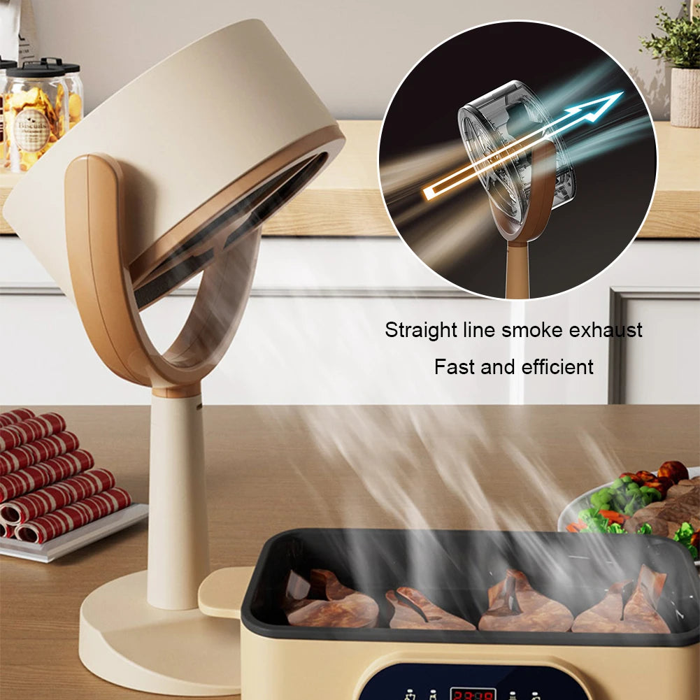 Electric Desktop Range Hood USB Adjustable Angle Portable  Mini High Suction Power Exhaust Fan for BBQ Hot Pot Kitchen Appliance