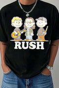 2026 Rush  Band TShirt Mens Womens Cotton Tees Summer Casual Short Sleeve Round Neck Clothing Loose Top Trend Unisex Tee