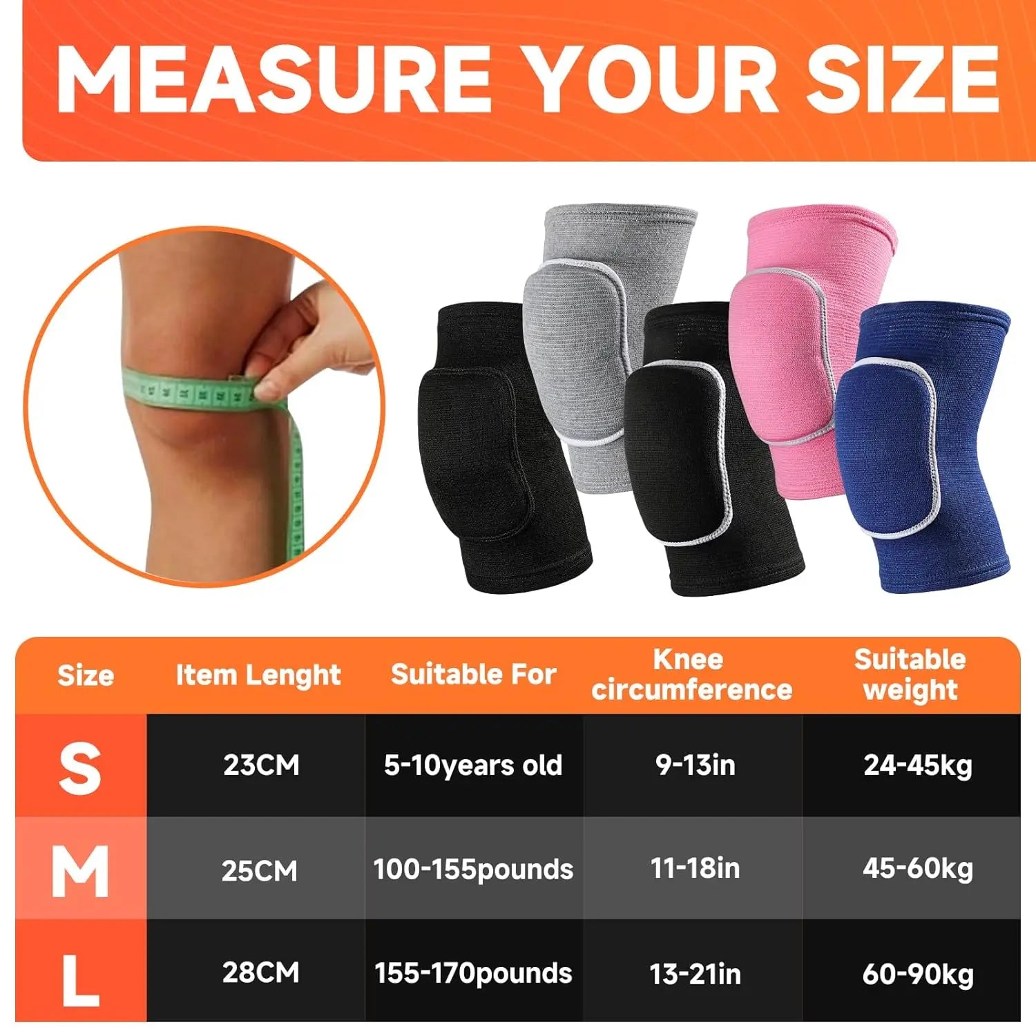 1Pair Volleyball Knee Pads for Dancers,Soft Breathable Knee Pads for Girls Women Men Youth Kids Knees Protective, Knee Brace