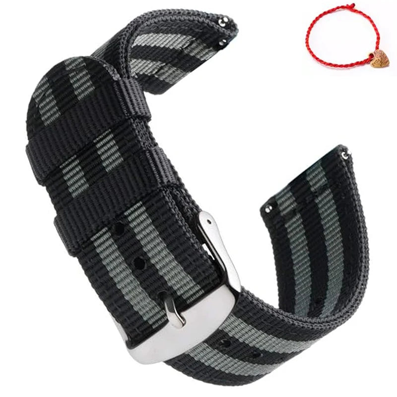 Waterproof Sailcloth Watch Band Quick Release Watch Strap 18mm 20mm  22mm Nylon Watchband