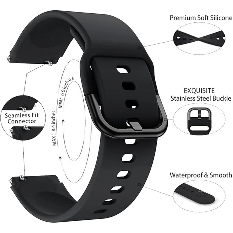 18mm Universal Band for Huawei GT6 5 4 41mm Colorful Buckle Men Women Replacement Strap for Hauwei GT5 Pro 42mm GT6 41mm Strap