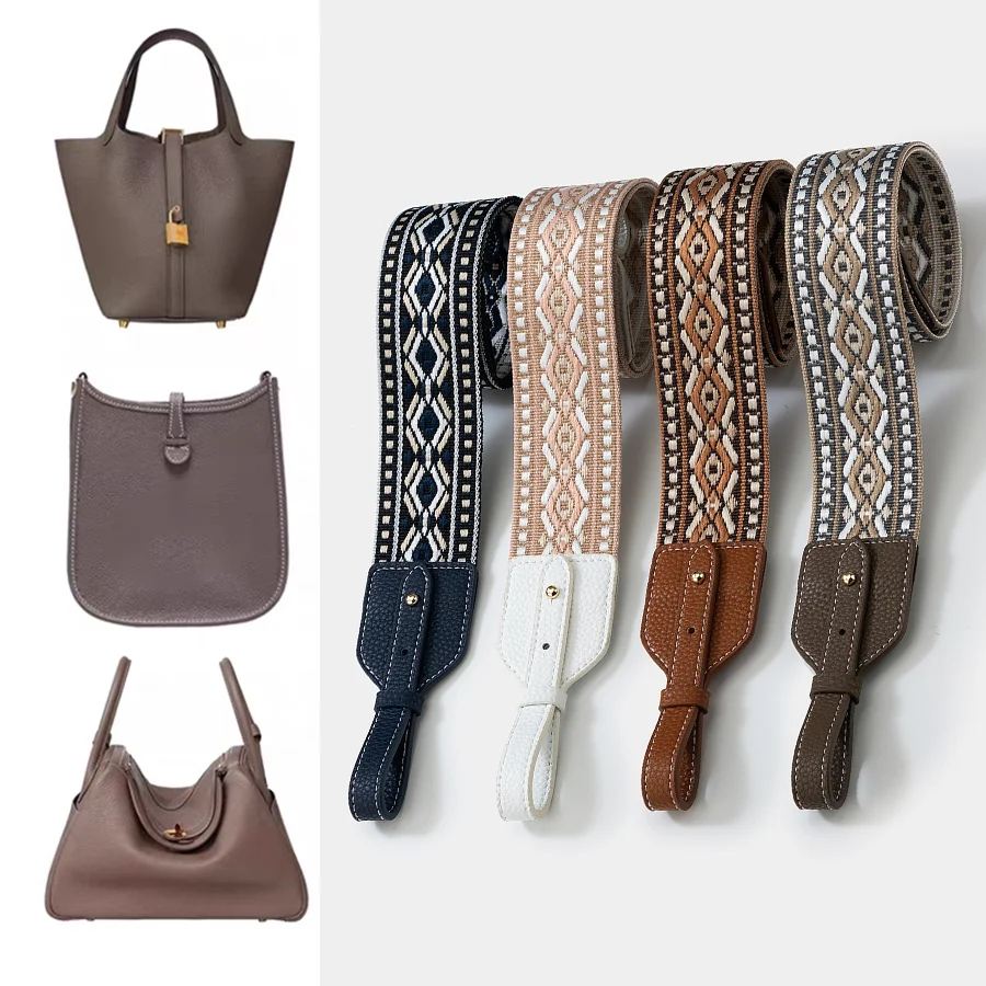 New Canvas Bags Straps Bag Accessories Women's Crossbody Replacement Strap For Hermes Herbag Lindy Shoulder Strap Picotin Evelyn
