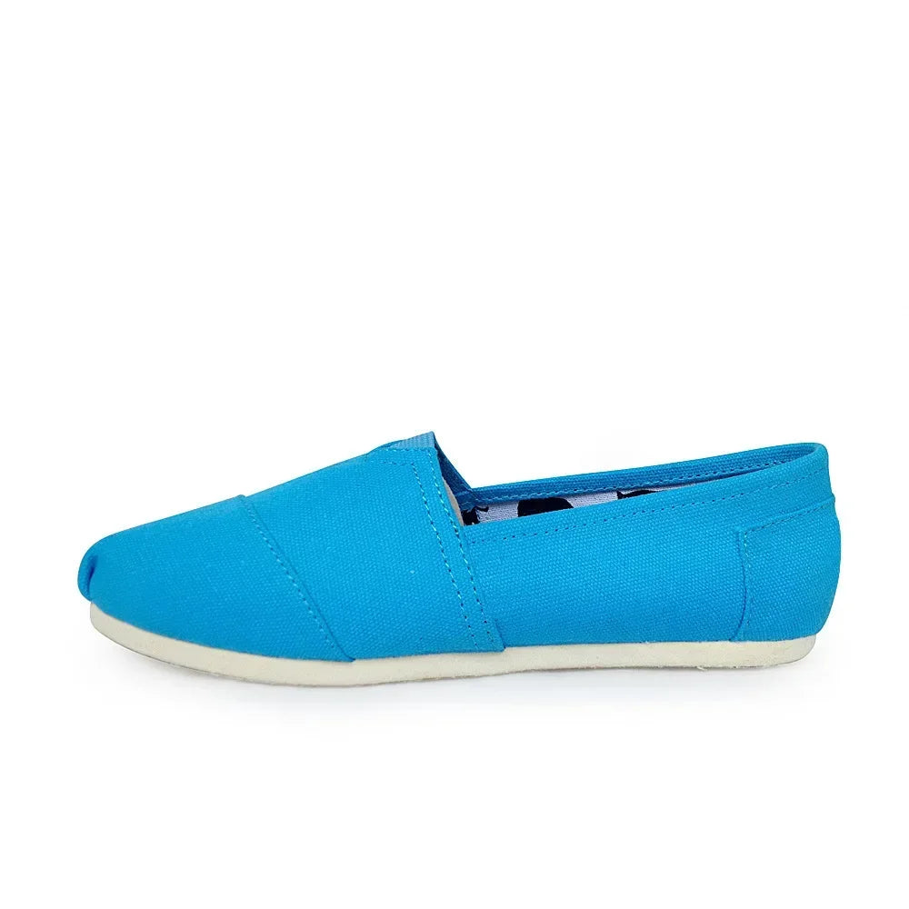 Summer Blue Loafers Men Classic Canvas Flats Shoes Women Comfortable Breathable Men Casual Shoes Slip-on Espadrilles
