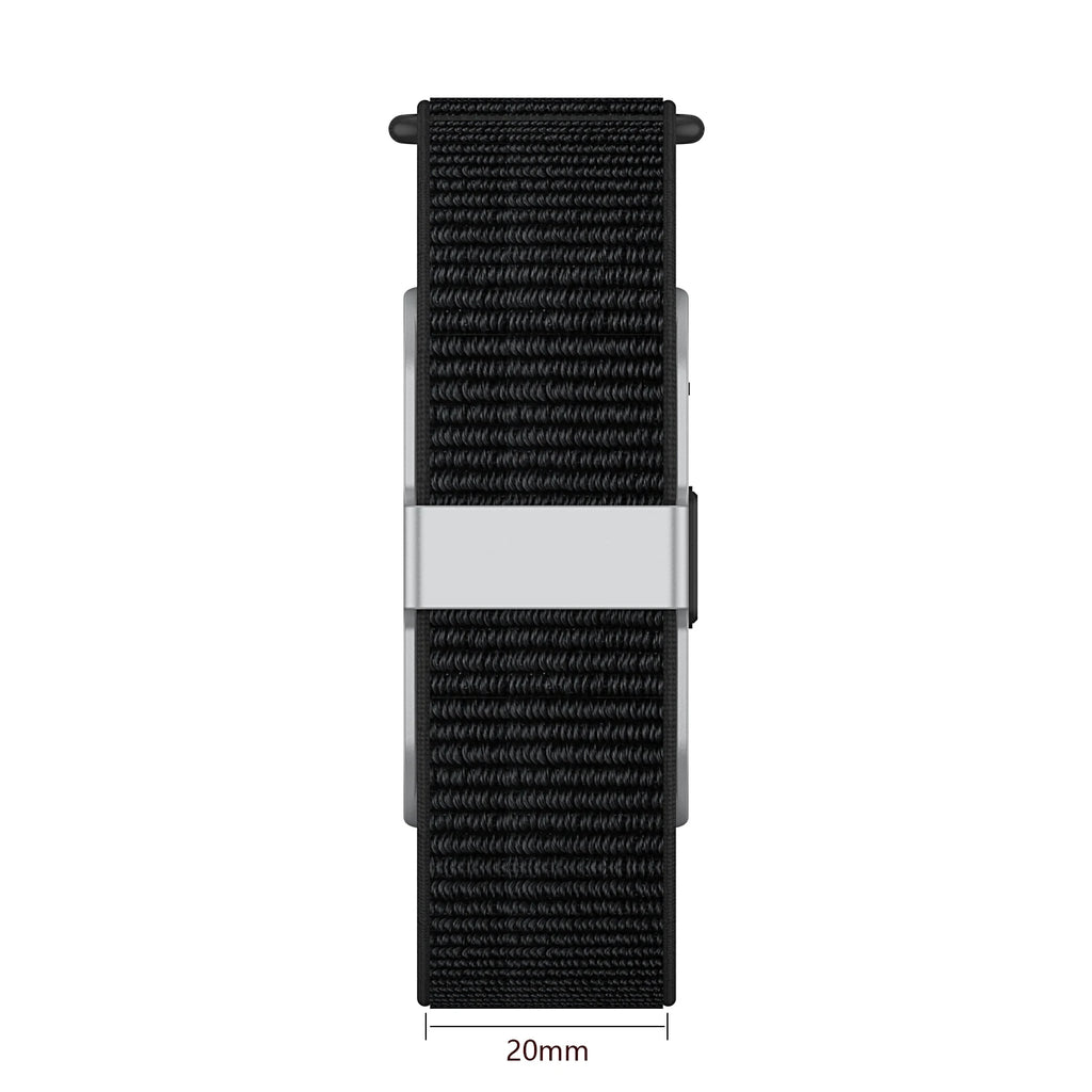 Suitable for Humu Band smart wristband strap 20mm single straight through nylon loop strap, breathable and comfortable