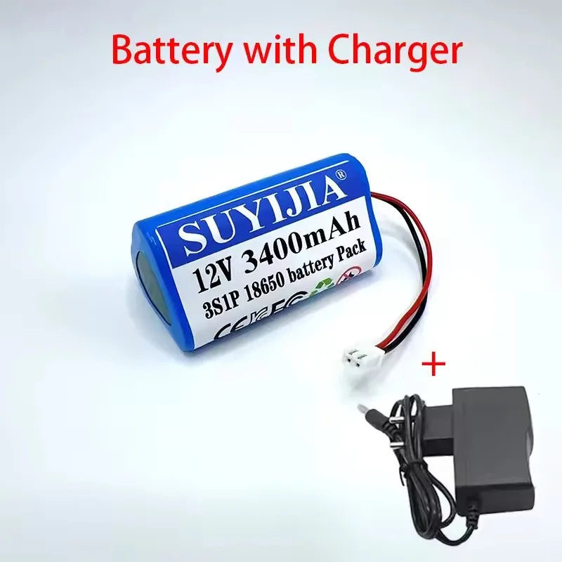 New Original 12V 3S1P Battery 6800mAh 12.6v 11.1v 18650 Lithium-ion Battery Pack Rechargeable Battery for CCTV Camera Fascia Gun