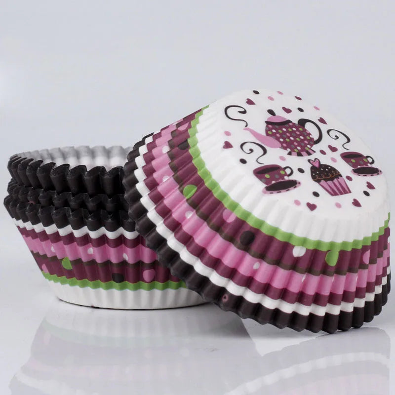 100Pcs/pack Cake Muffin Cupcake Paper Cups Cake Box Cupcake Liner Kitchen Baking Accessories Cake Mold Decorating Tools