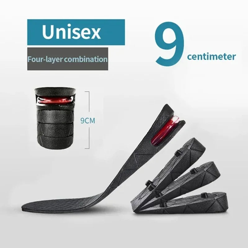 Height Increase Insole Adjustable Height Insole Height Increasing Shoe Inserts Air Cushion Shock Absorbing Shoe Pads 3/5/7/9cm