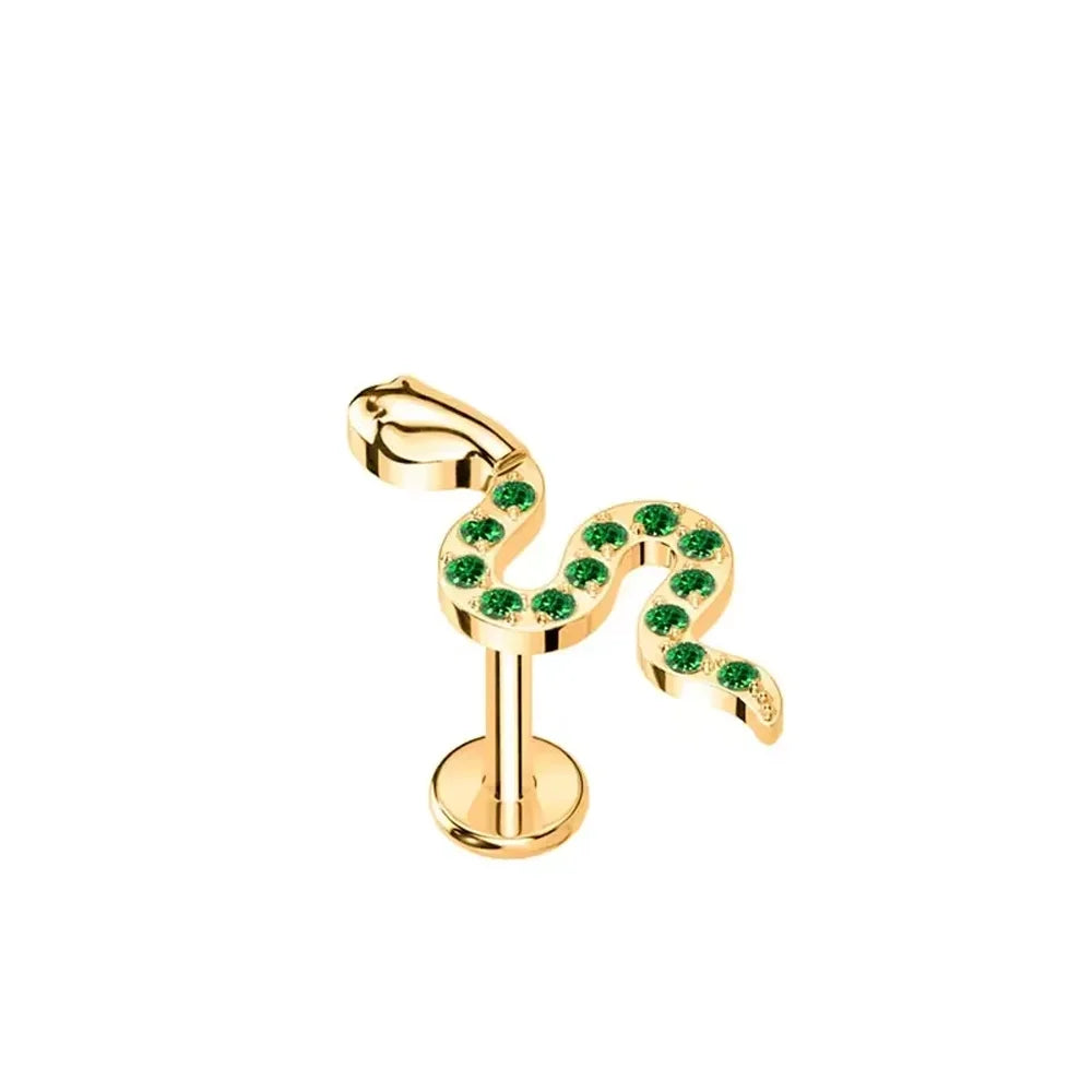 PUTITUP F136 Titanium Alloy Classic Luxury Combination Ear Studs Fashionable Ear Cartilage Lip Studs Body Piercing Jewelry