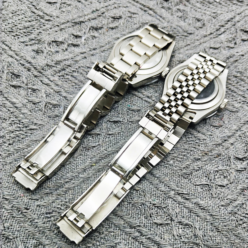 36/39/41mm NH35 36 38 Movement 904L Stainless Steel Constant Motion Case Watch Assembly Replacement Parts Oyster Strap
