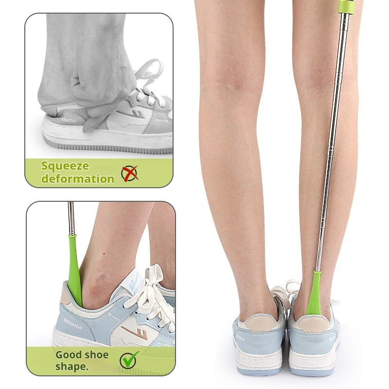 Stretchable Long Shoe horns 30cm-71cm Metal Shoehorn pregnant woman elderly Shoe spoon household Shoe spatula 1Pcs/2Pcs