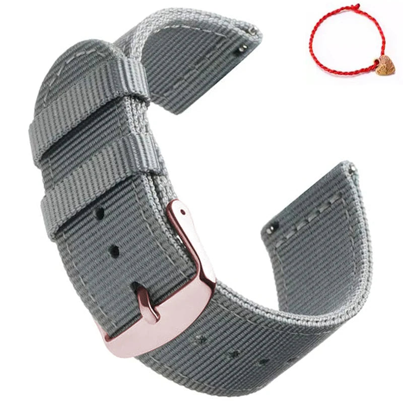 Waterproof Sailcloth Watch Band Quick Release Watch Strap 18mm 20mm  22mm Nylon Watchband