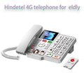 Hindetel 4G Cordless Landline Wireless House Phone Fix Telephone with SOS Big Button Remote Control for Seniors Elderly Old