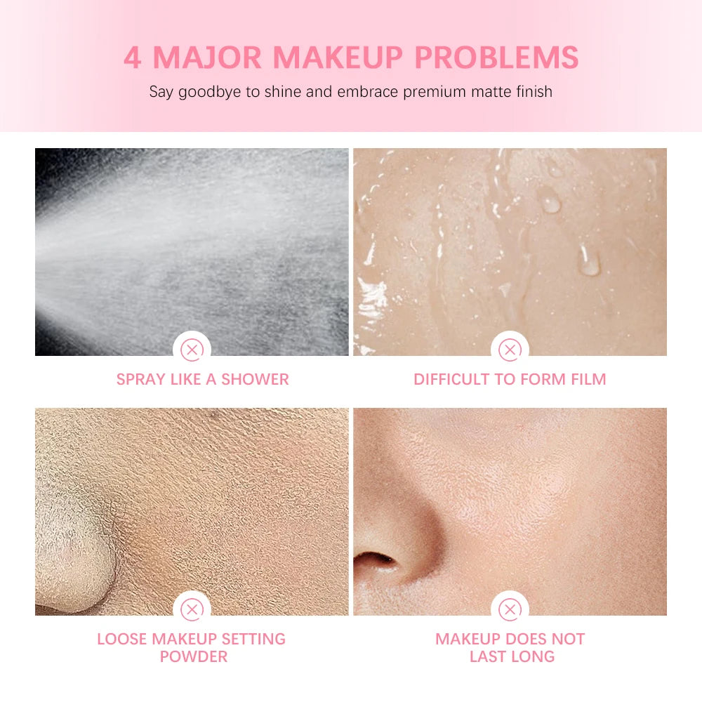 Mattifying Oil Control Setting Spray Waterproof Anti-sweat Quick Fix Makeup Spray Portable Matte Base Makeup Fixer
