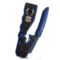 RJ45 Crimp Tool Pass Through Crimper Cutter for Cat6a Cat6 Cat5 Cat5e 8P8C Modular Connector Ethernet All-in-one Wire Tool