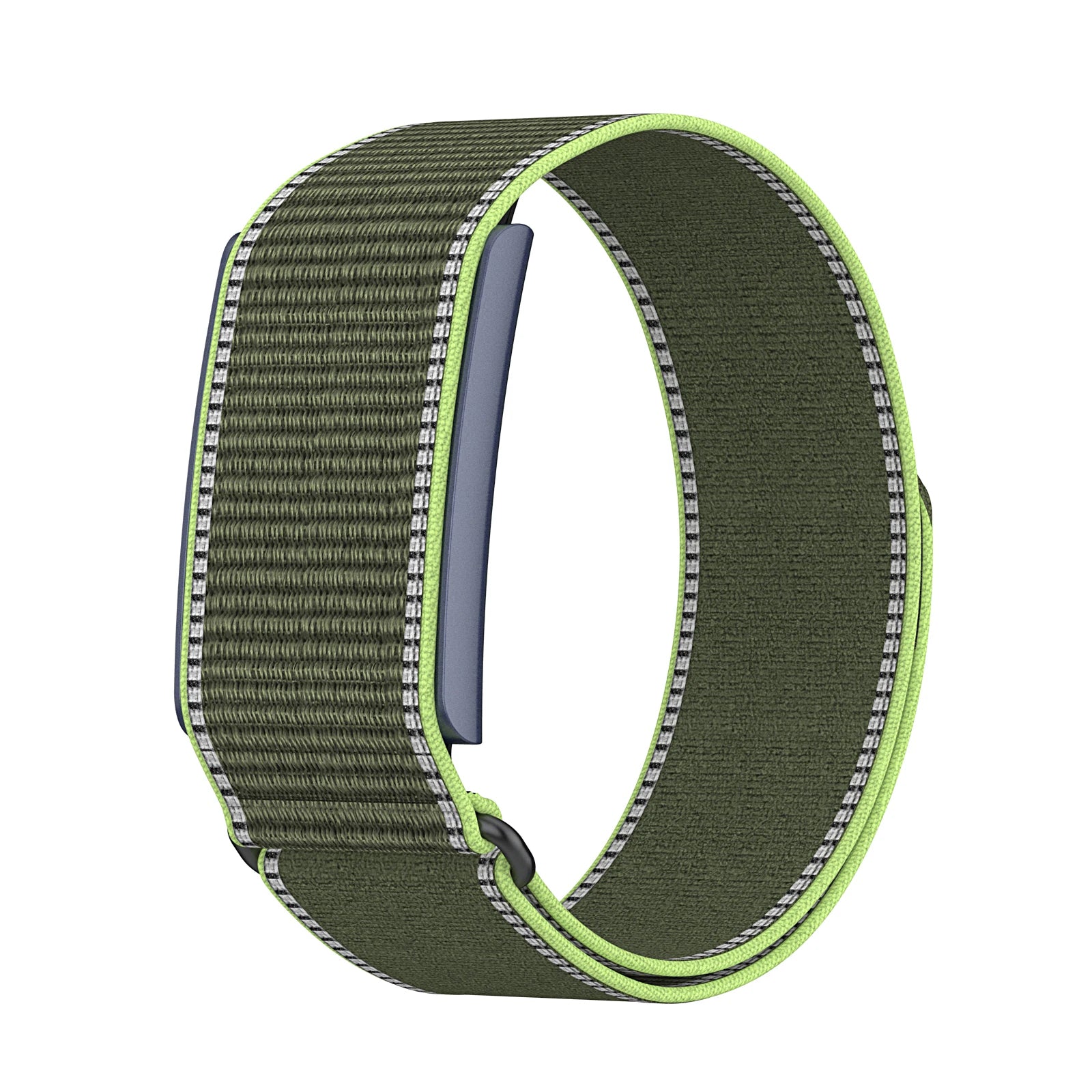 Full Coverage Nylon Elastic Armband Wristband for Amazfit Helio Adjustable Genuine Leather Hook and Loop Water-Resistant Strap
