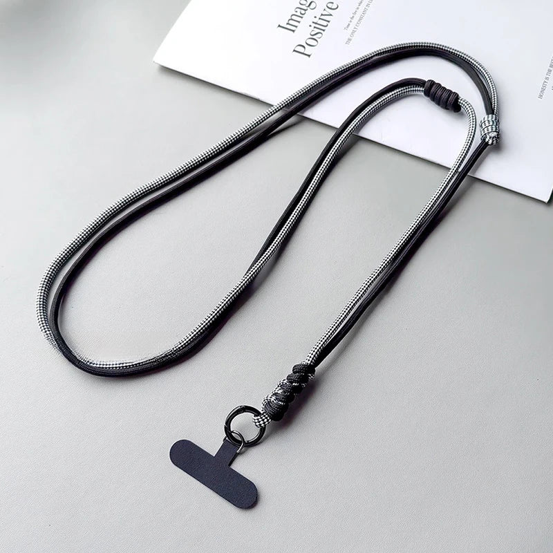 Braided Phone Lanyard Long Crossbody Shoulder Strap Adjustable Outdoor Sports Mountaineering Rope Anti Loss Neck Phone Strap