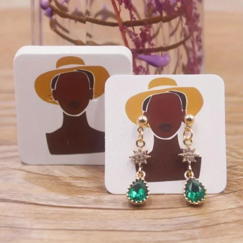 Earring Cards for Display 100 Pcs Kraft Paper Earring Display Cards Ear Studs Supplies Jewelry Holder