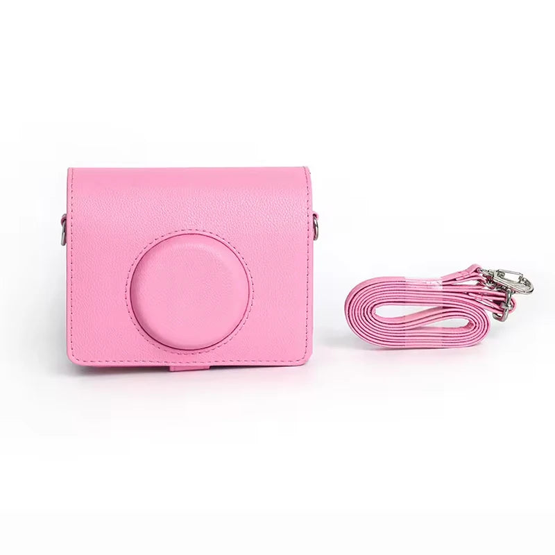PU Leather Camera Bag  For Fujifilm Instax Mini EVO Instant Film Camera Soft Silicone Cover Bag with Shoulder Strap