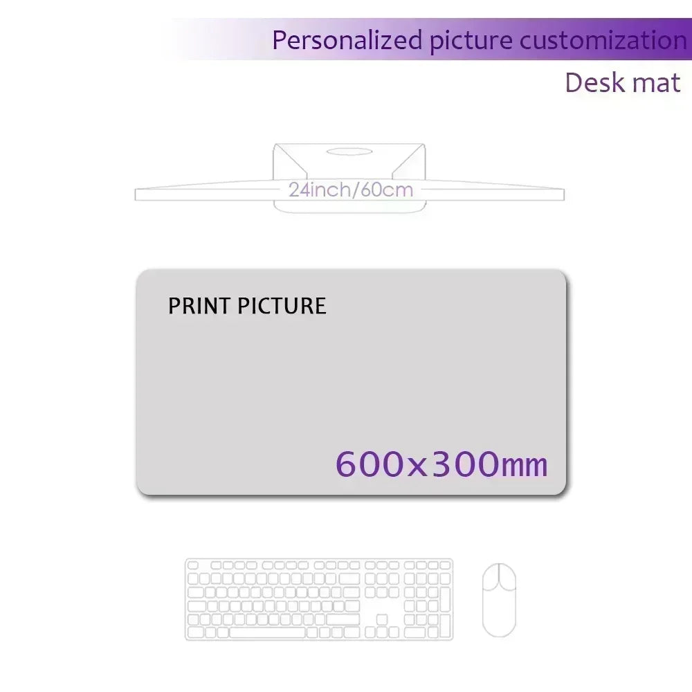 Custom Playmat 60x35cm Mousepad Custom Image Tabletop Gaming Deskmat Playmat Custom Game Mat Printing HD,Rubber Mouse Pad Xxl
