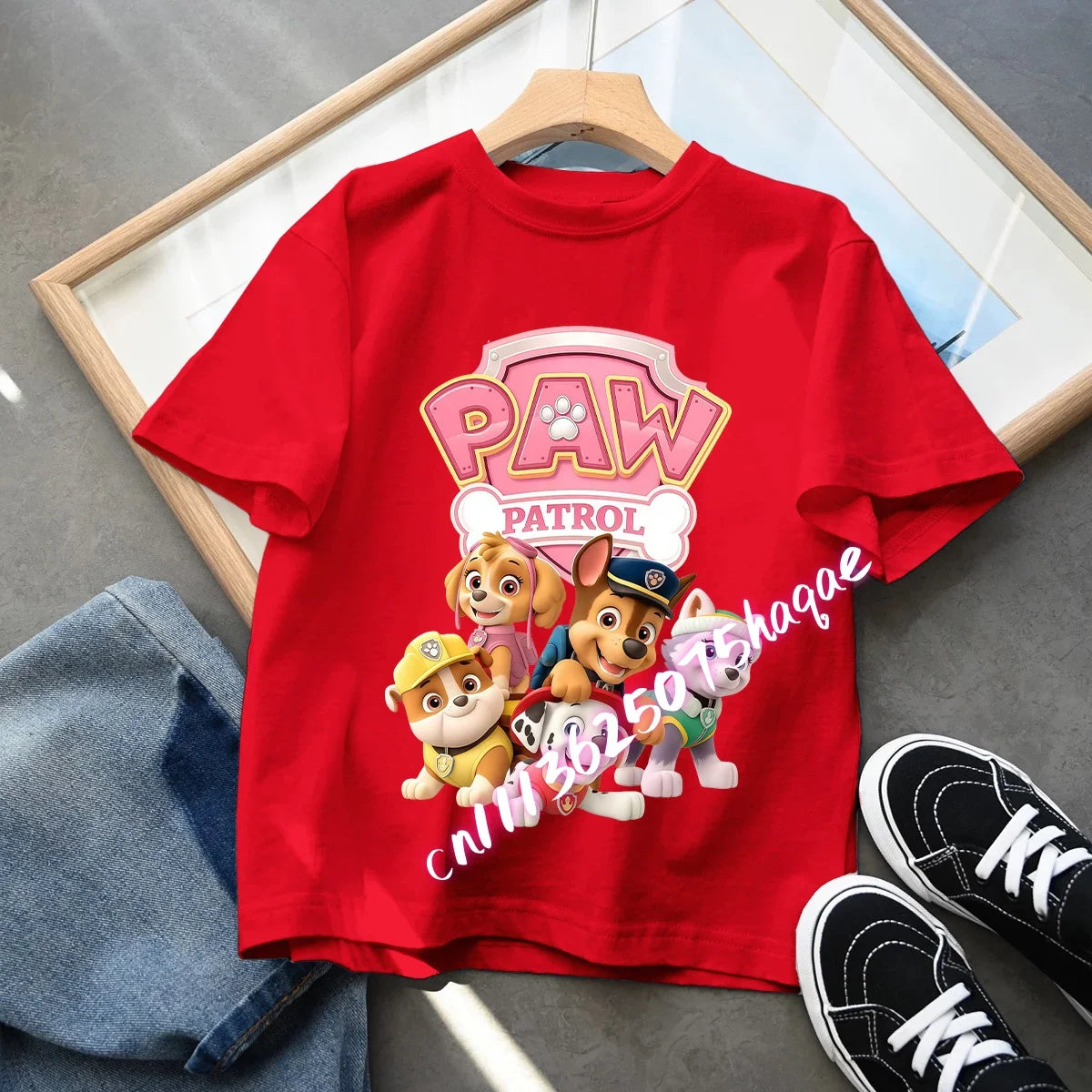 Summer PAW Patrol Children T-Shirts Cartoon Chase Skye Short Sleeves Top Tees Fashion Anime Girls Boys Shirts Kids Clothes Gift