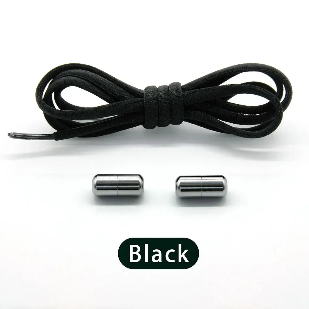 Elastic No Tie Shoelaces Semicircle Shoe Laces for Kids and Adult Sneakers Shoelace Quick Lazy Metal Lock Laces Shoe Strings
