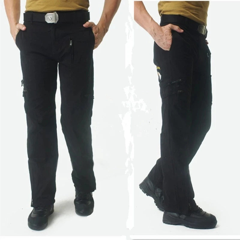 2026 Men's Cargo Pant Cotton Outdoors Tactical Pant Men Vintage Camo Green Work Many Pocket Cotton Camouflage Black Trouser