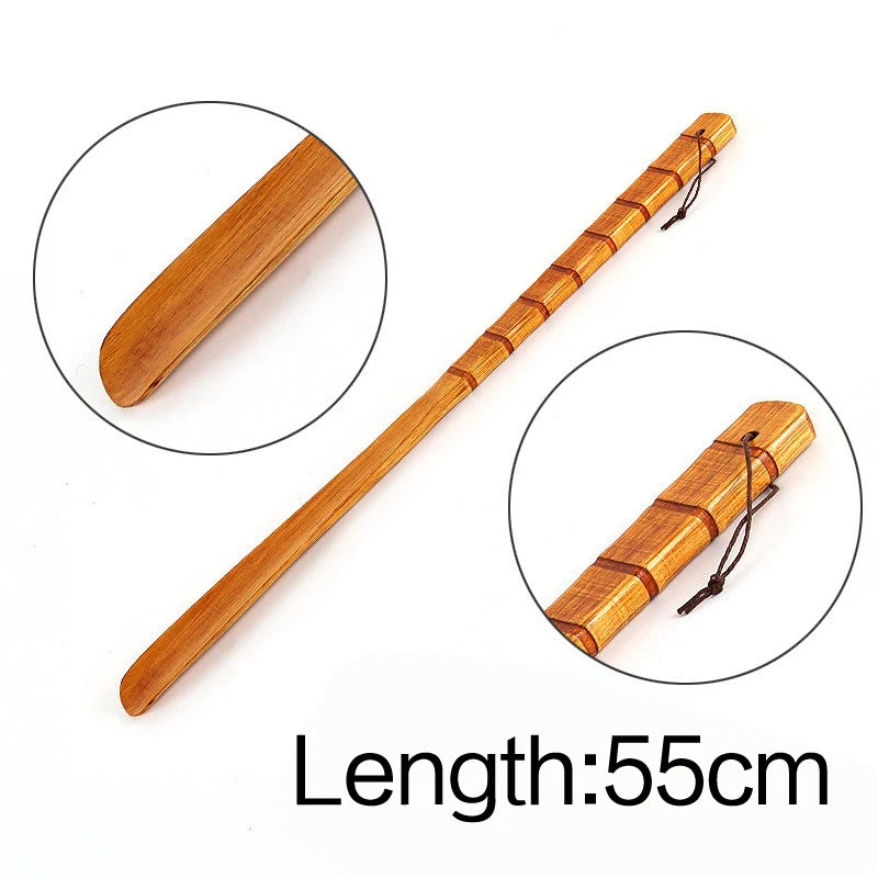 Professional Shoe Spoon Home Tools Durable Professional Wooden Shoe Horn Flexible Wood Long Handle Shoehorn Useful Shoe Lifter
