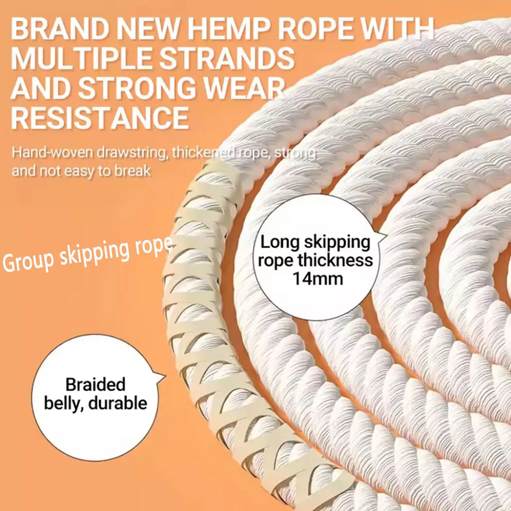 3/5/7/10/15m Team Multi Person Skipping Rope, Bolding Team Activity Skipping Rope Anti Slip Handle School Collective Exercise