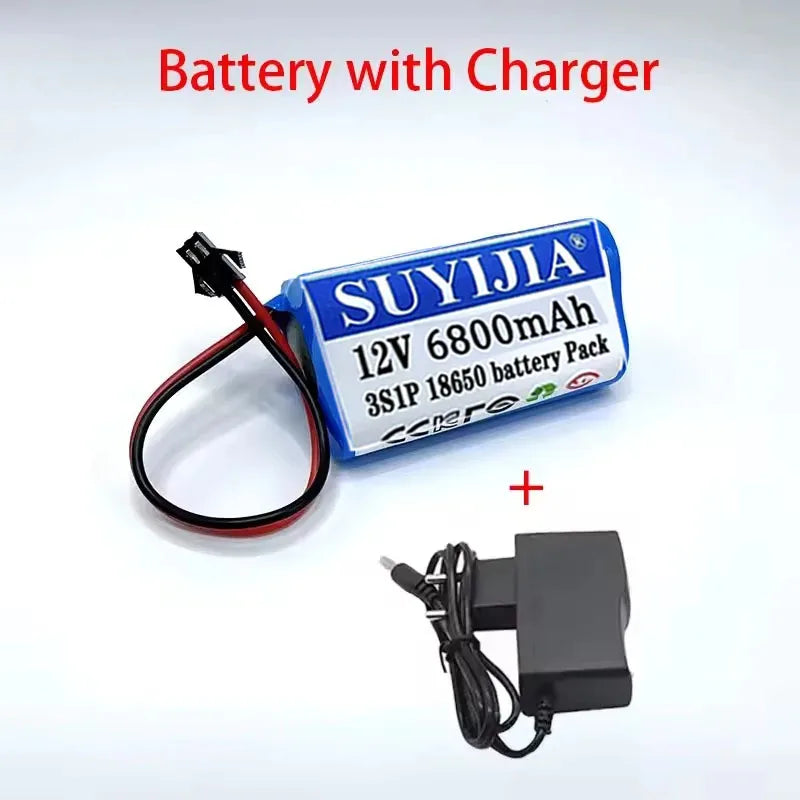 New Original 12V 3S1P Battery 6800mAh 12.6v 11.1v 18650 Lithium-ion Battery Pack Rechargeable Battery for CCTV Camera Fascia Gun