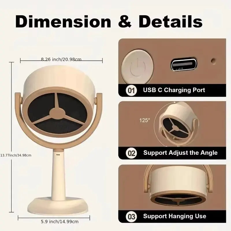 Electric Desktop Range Hood USB Adjustable Angle Portable  Mini High Suction Power Exhaust Fan for BBQ Hot Pot Kitchen Appliance