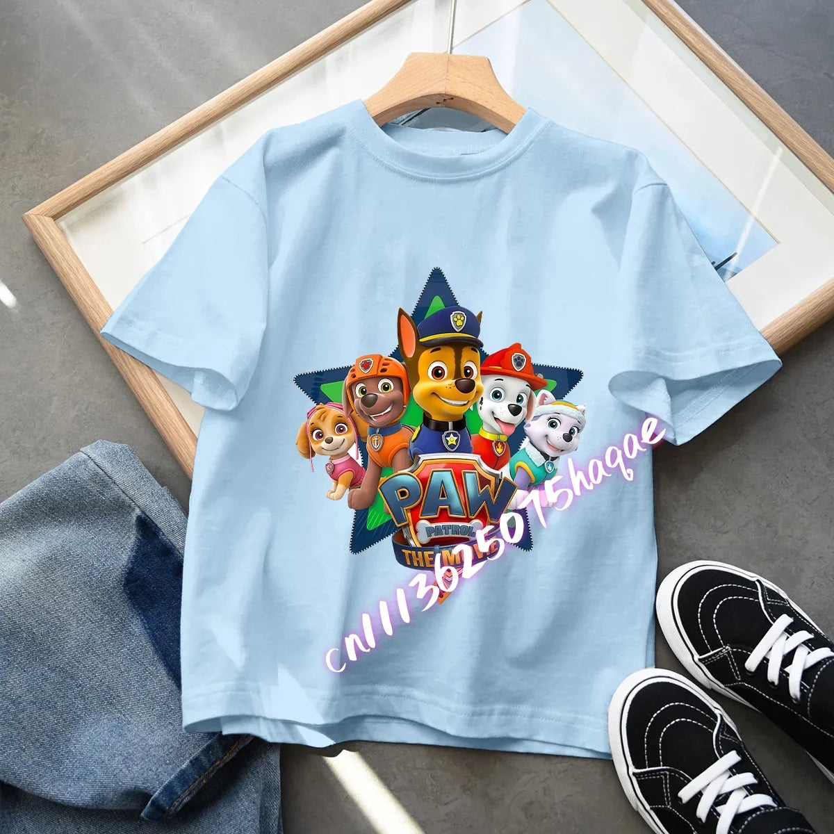 Summer PAW Patrol Children T-Shirts Cartoon Chase Skye Short Sleeves Top Tees Fashion Anime Girls Boys Shirts Kids Clothes Gift