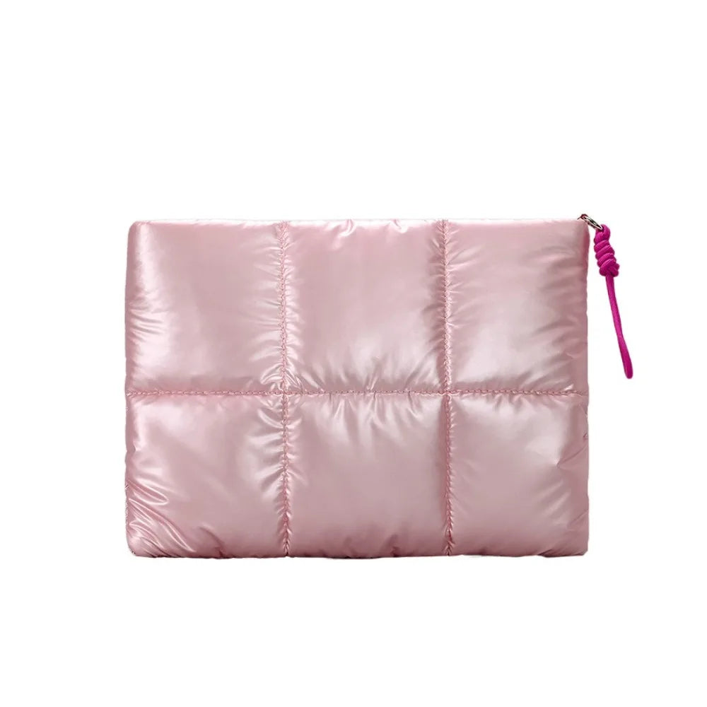 Trendy Puffy Cotton Laptop Bag Waterproof 14 Inch Laptop Sleeve Shockproof Soft Notebook Carrying Case for MacBook/Lenovo/Huawei