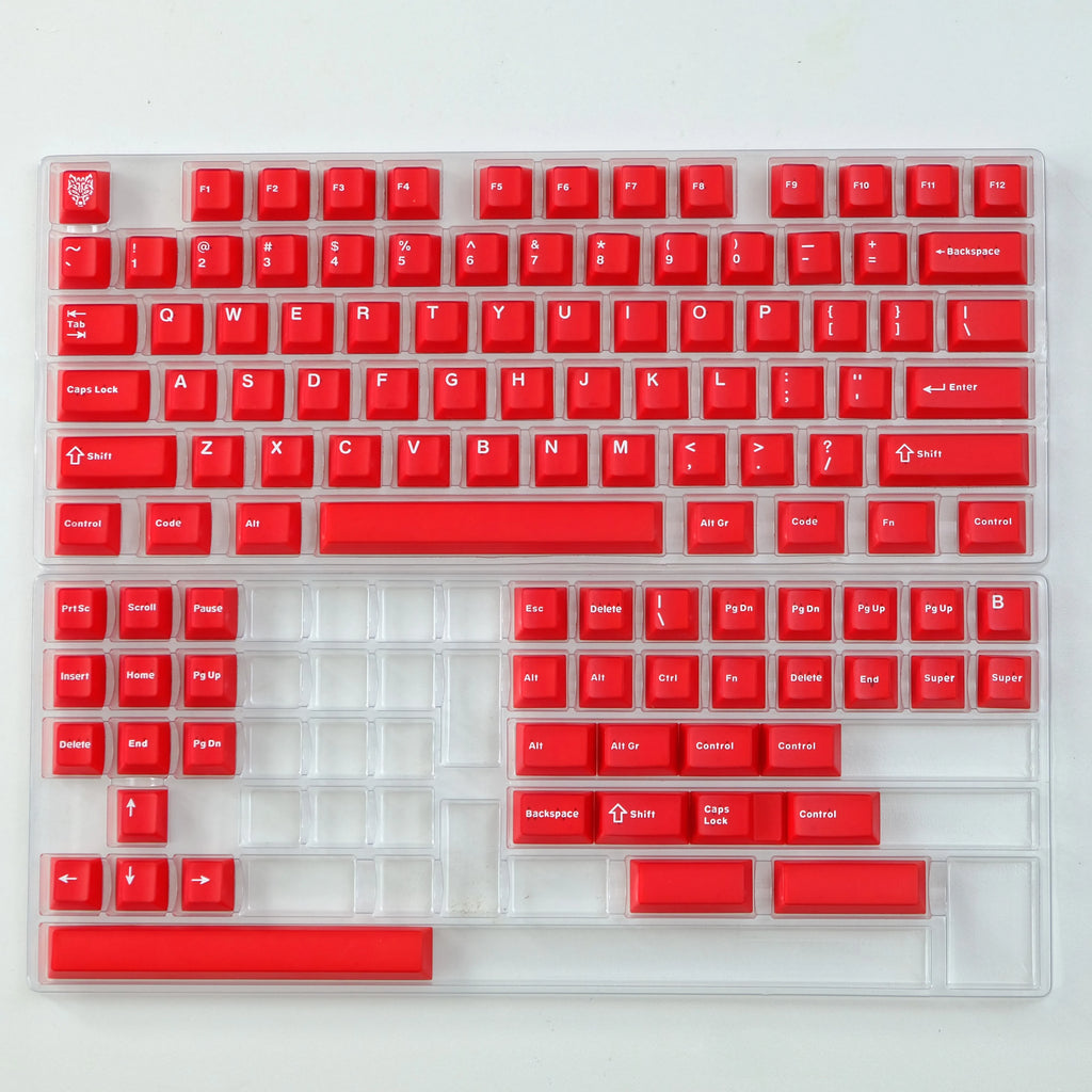 114 Aifei Keycaps Ruby Red ABS Double Shot Cherry Height for Mechanical Keyboard Translucent 6.25u 7u Anne Pro 2 GK61 Game PC