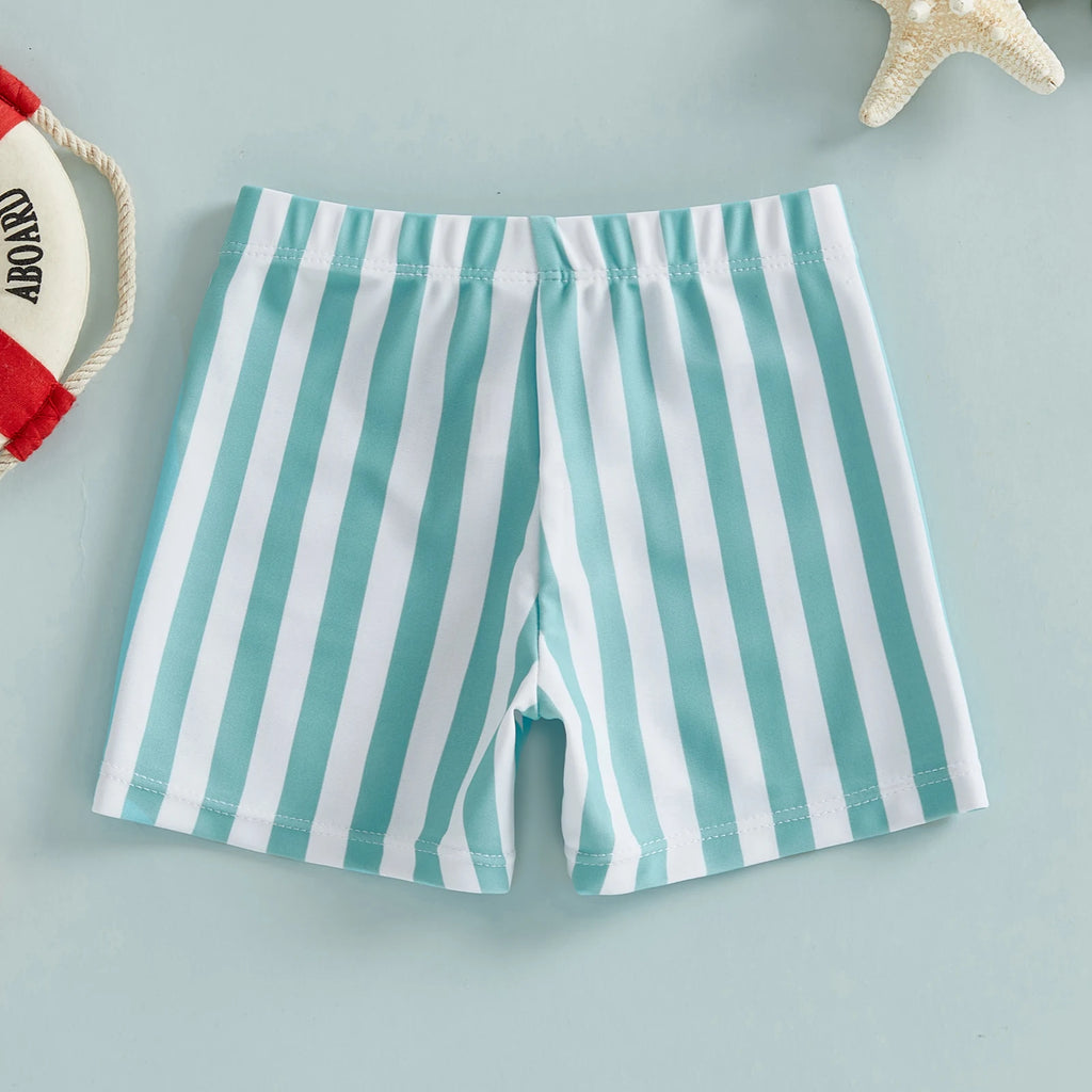 Citgeett Summer Kids Baby Boys Swim Trunks Stripes Print Elastic Waist Beach Shorts Shorts Clothes