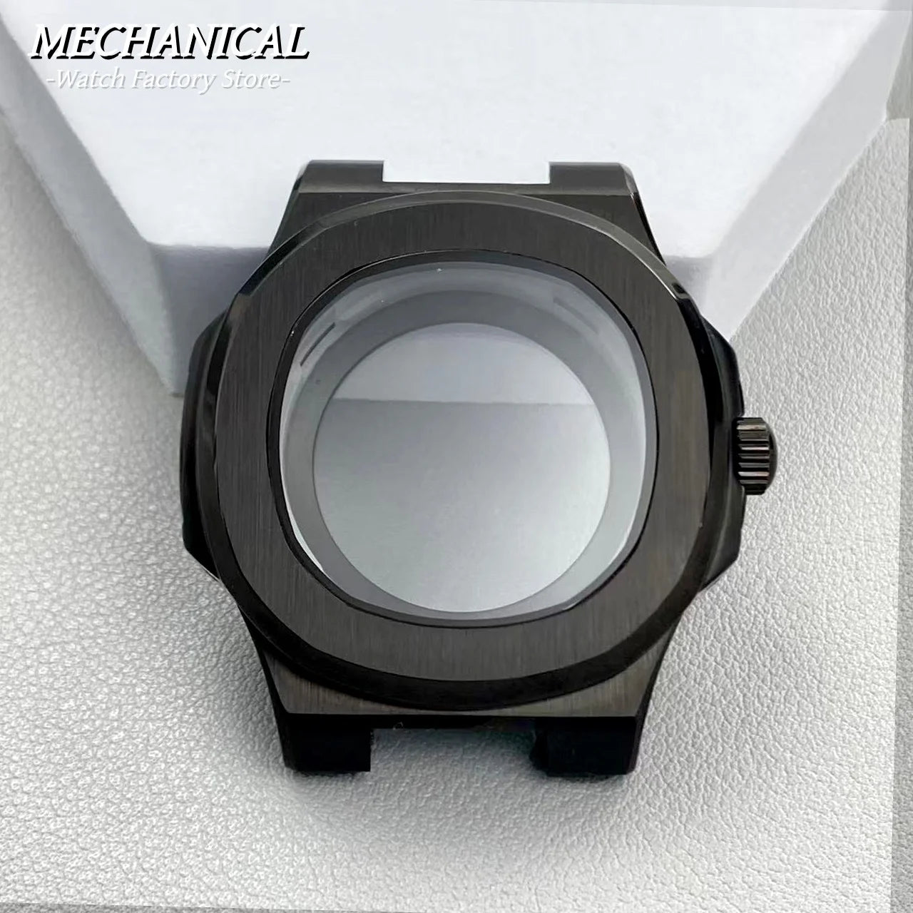 40mm Square Watch Case for Nautilus Style NH35 NH36 NH38 Movement Rose Gold/Black/Silver PVD Stainless Steel Sapphire Watch Case