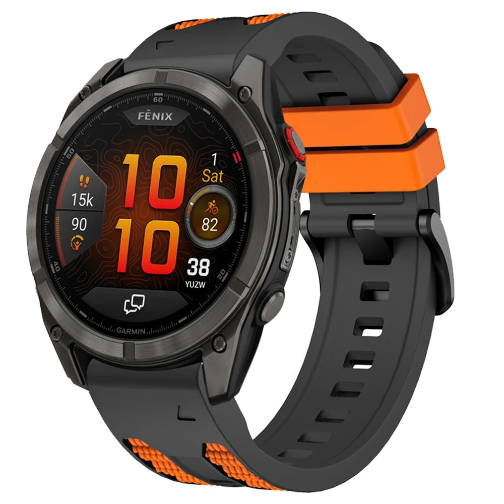 Fenix8 Watch Band For Garmin Fenix 8 Pro 47mm 51mm E 7 7X 6 6X/Epix Pro/Tactix8 970 965 QuickFit 22mm 26mm Sports Silicone Strap
