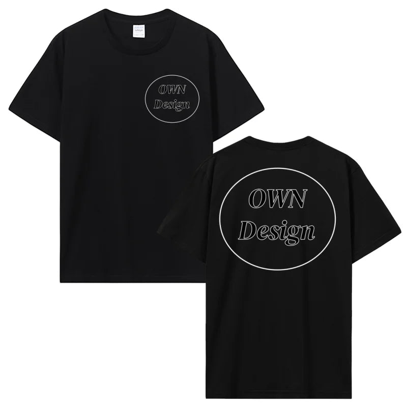 Custom T Shirt Make Your Design Logo Text T-shirt Men Women Customized Print Original Design Gifts Tshirt Streetwear Clothing