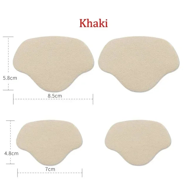 4Pcs Sneaker Heel Repair Pad Adjustable Size Wear-resistant Footbed Invisible Heel Repair Pad Repair Shoe Hole Pad Back Sticker