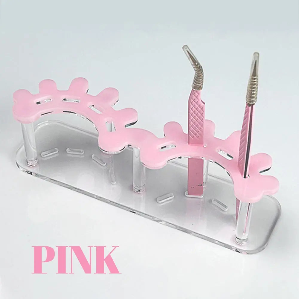 Acrylic Eyelash Tweezers Storage Rack Tweezer Organizer Holder Stand Eyelash Extension Tools Makeup Beauty Shelf 8 Holes