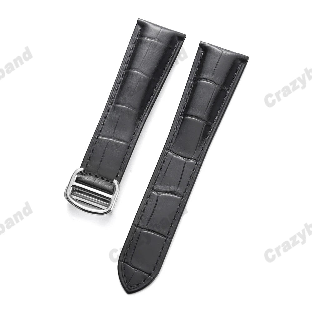 Genuine Leather Watch Strap for Cartier Tank London Solo Business Men‘s Soft Bracelet High Quality New Wrist Band 18mm 20mm 22mm