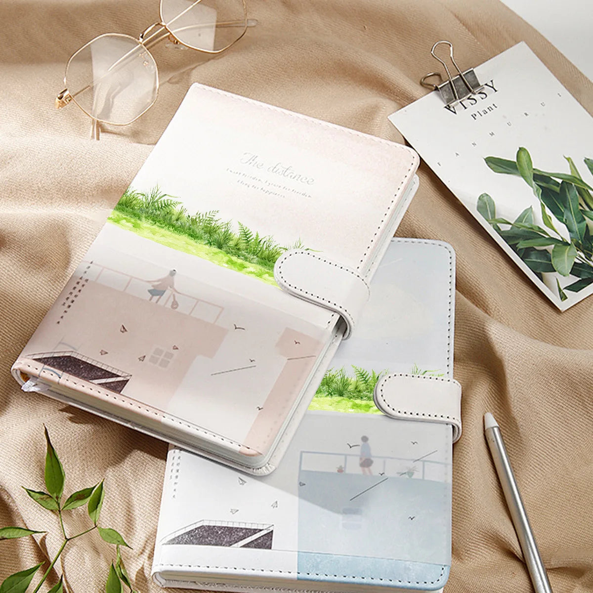 3.5*200cm PET Grass Plant Landscaping Tapes Stickers Scrapbooking Hand Account Adhesive Hand Made Diy Junk Journal Craft Supplie