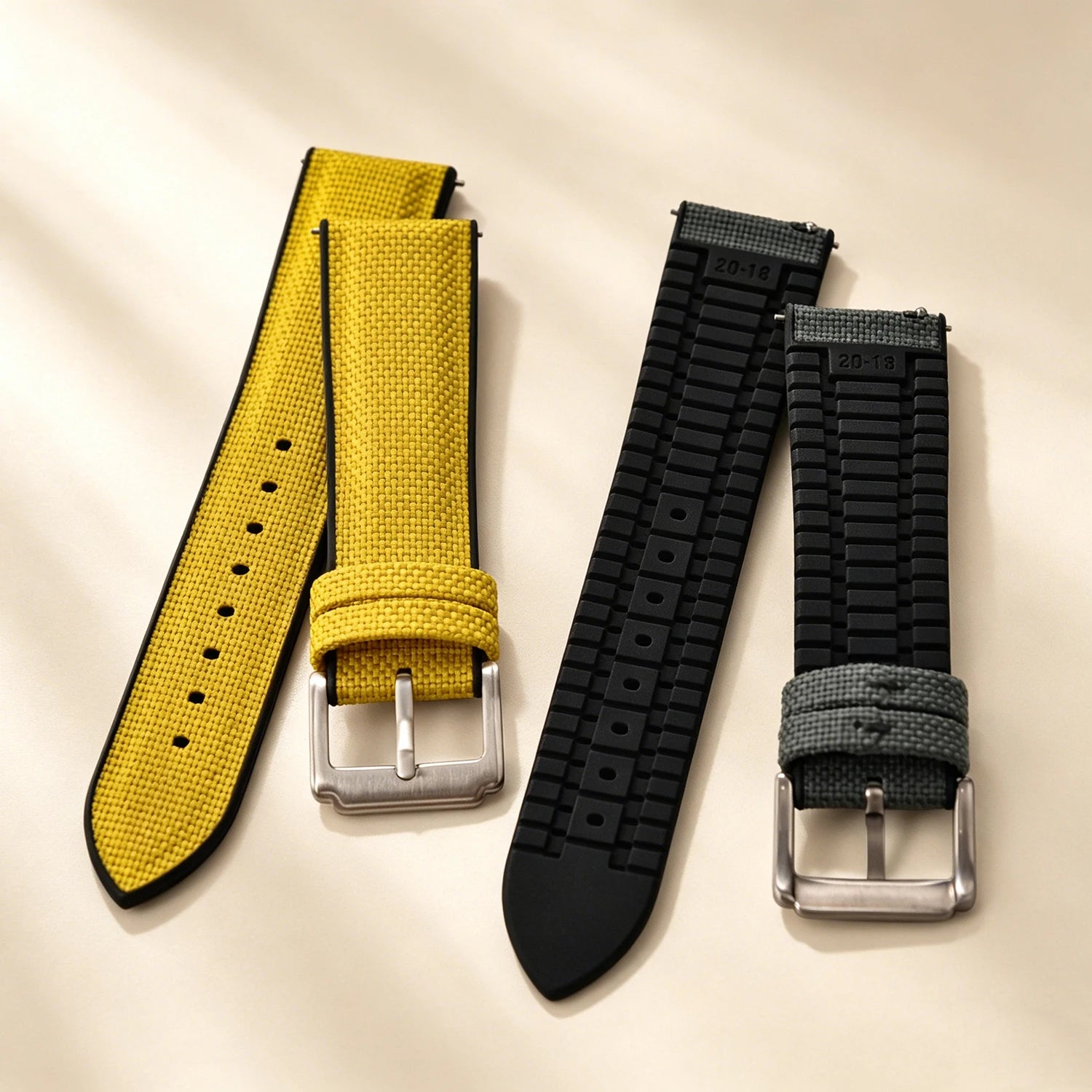 Sailcloth Rubber Strap 18 19 20 21 22mm Sailcloth Nylon Quick Release Band Universal Silicone Bracelet For Cartier Seiko Omega