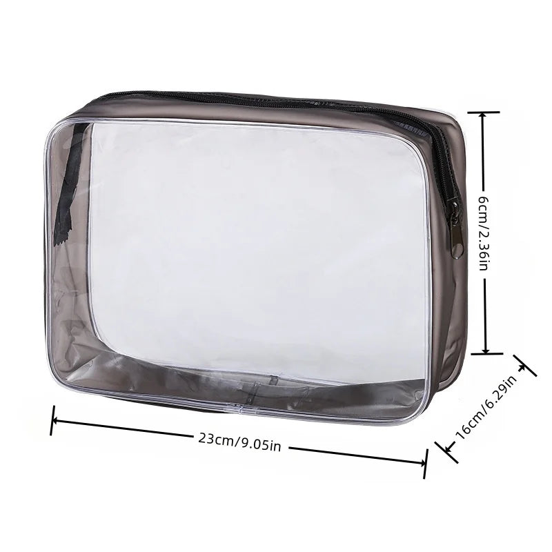 Transparent Cosmetic Bag, Clear Makeup Organizer Pouch for Toiletries, Portable Storage Bag for Travel & Gift（4pcs）