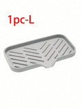 1/2Pcs Silicone Sink Storage Tray, Drain Design Sponge Soap Holder