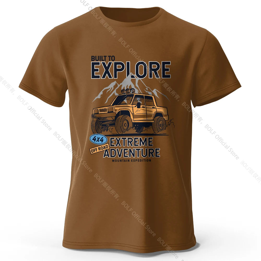 Vintage Rally Crest Printed Unisex Men Women T-Shirt Tees Tops 100% Cotton Weatherproof Patina Graphic Adventurer Gear