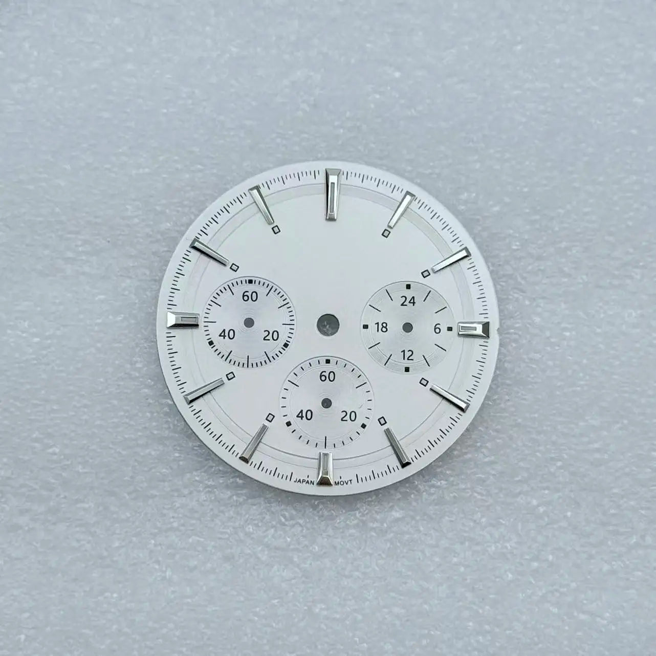29.5mm/32.5mm No logo Sunburst Watch Dial For Seiko VK63 Longines Conquest Chronograph Quartz Movement Green Lume Mod Parts Case