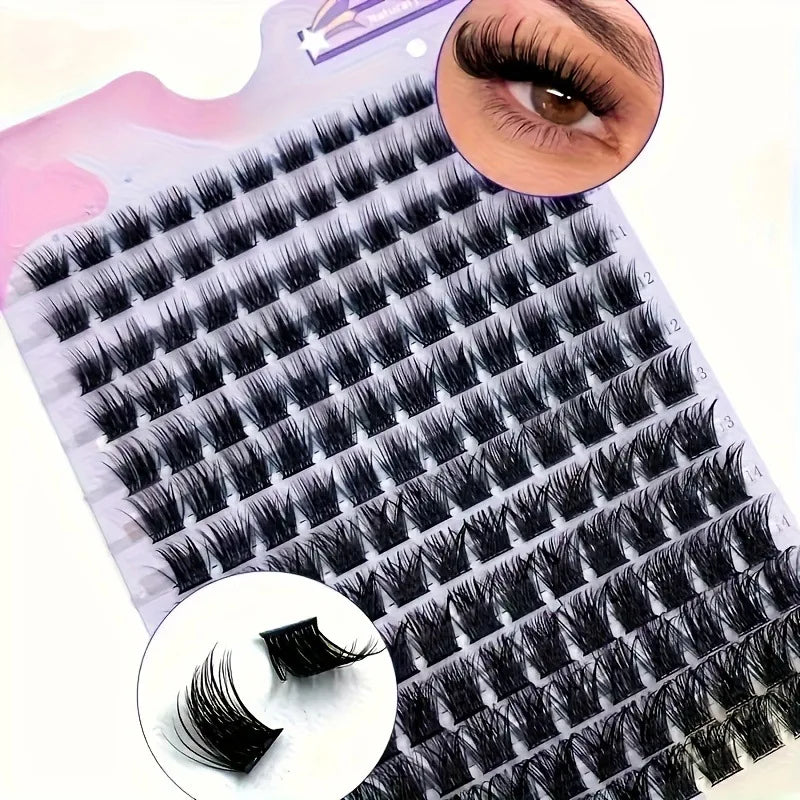 MIAOJIE DIY Clusters Eyelashes 0.07mm D Curl 9-16mm Mixed Natural Eyelash Extension DD Curl Personal Eyelash Cluster Makeup Tool