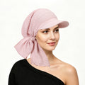 2026 New Women Solid Color Turban Hat Outdoor Brim Sunshade Hats Curved Hat Baseball Cap Sun Hats Headscarf Scarf Femme